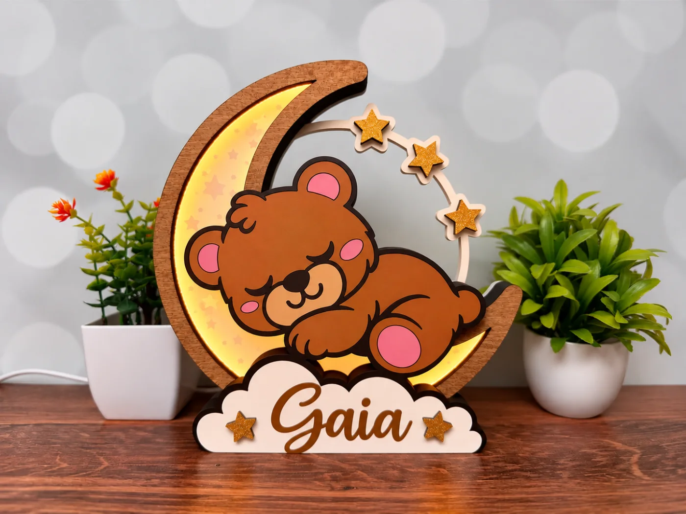 Lampada della buonanotte personalizzata — Orsetto